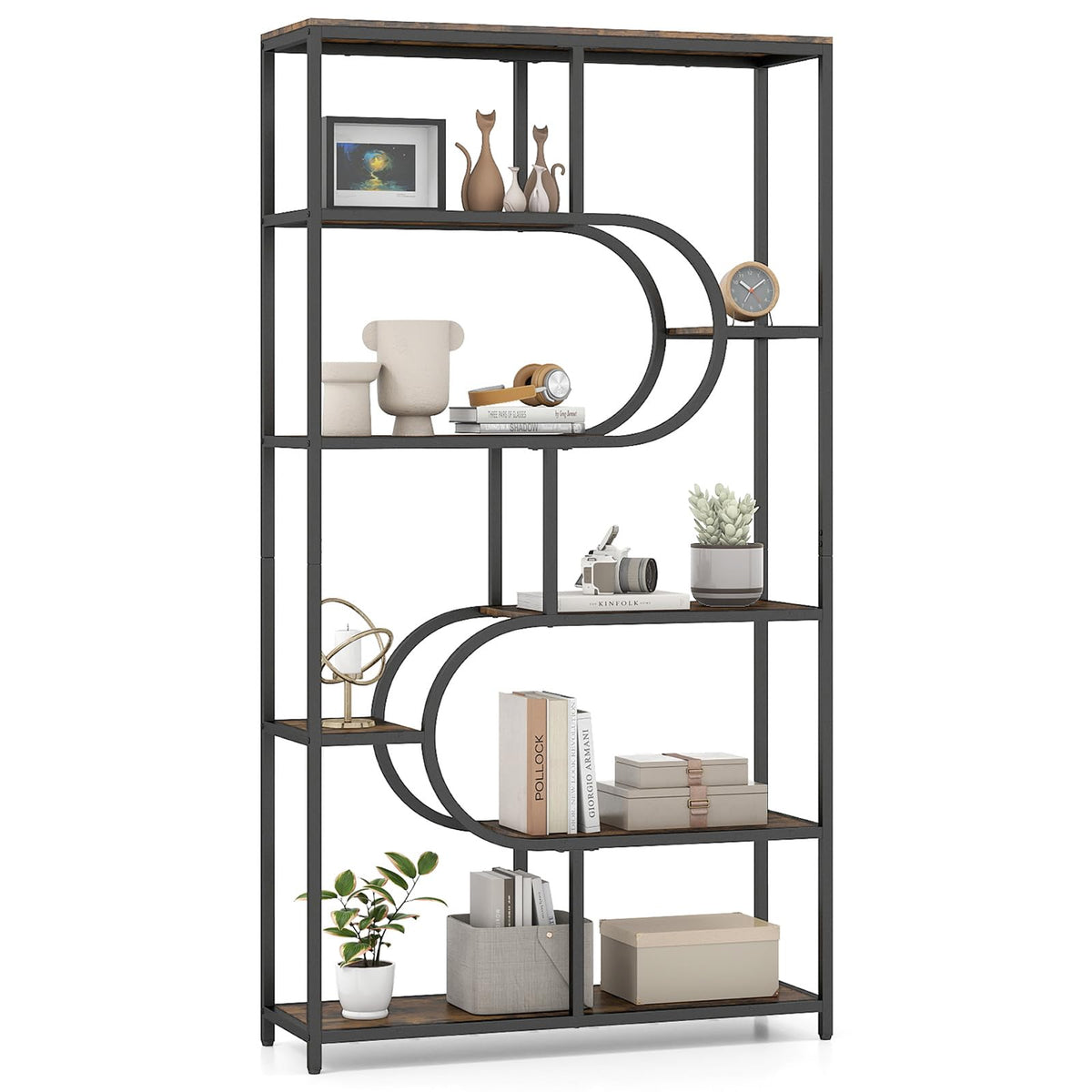 Giantex 5-Tier Bookshelf Etagere Bookcase