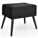 Giantex Velvet Storage Ottoman, Flip Top Stool w/Solid Wood Legs High Stability