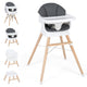 Convertible High Chair for Babies and Toddlers with 3-Position Adjustable Tray and 5-Point Harness