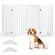 89cm Pet Gate 4 Panels Freestanding Wooden Fence for Small Dogs