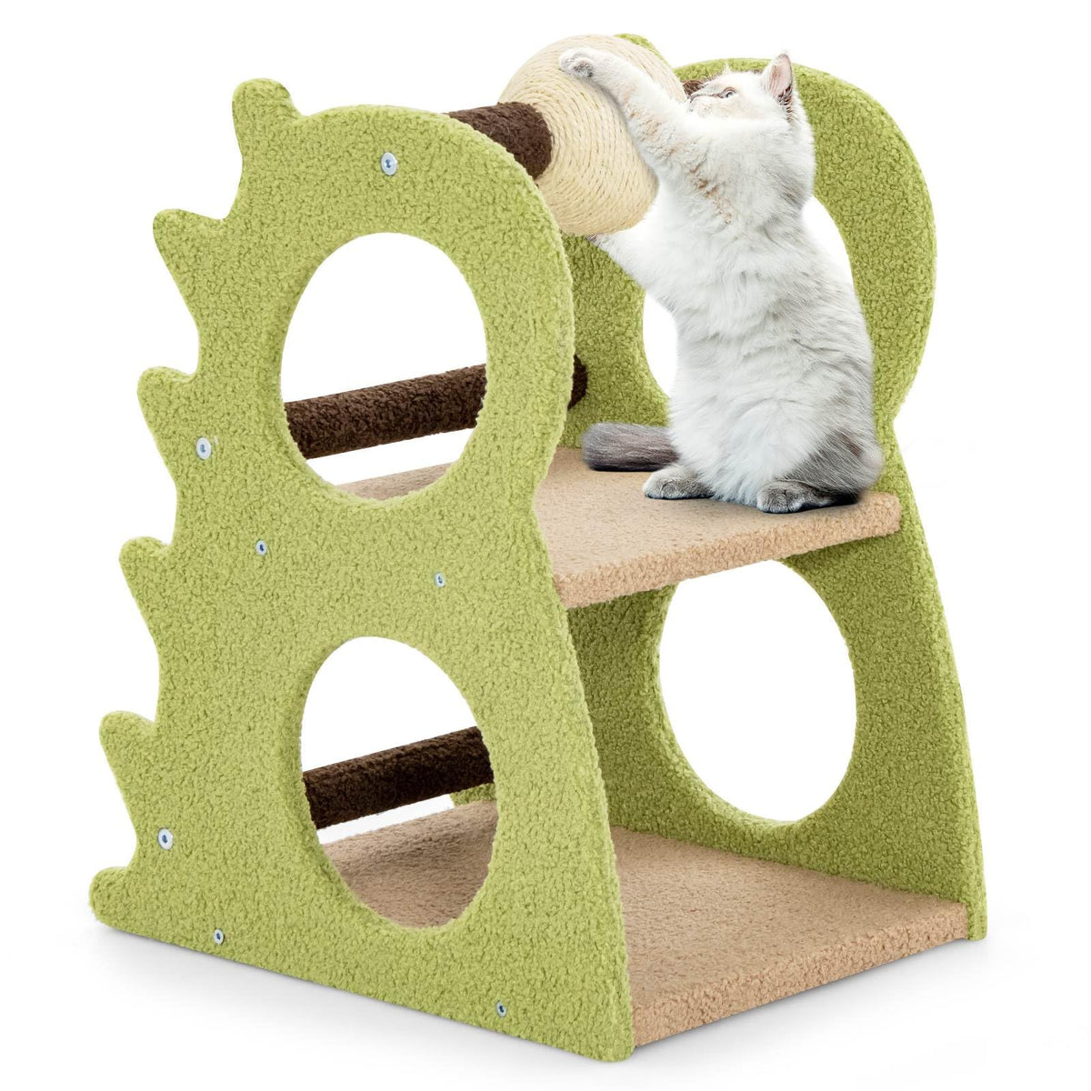 2-Tier Modern Cat Tree for Indoor Cats