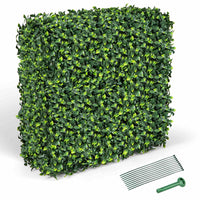 Artificial Plant Wall, Fake Boxwood Privacy Fence w/Realistic PE Leaves