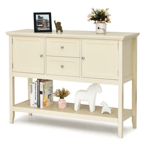Giantex Buffet Sideboard Cabinet, 2 Drawers & 2 Doors, Side Console Table, Display Desk with Storage Shelf