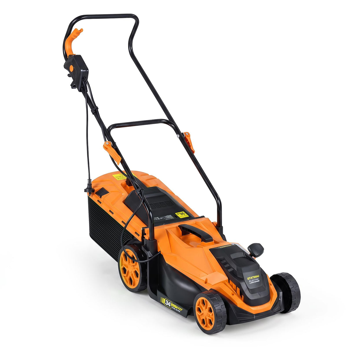 12-Amp Corded Electric Lawn Mower with 5-Position Height Adjustment