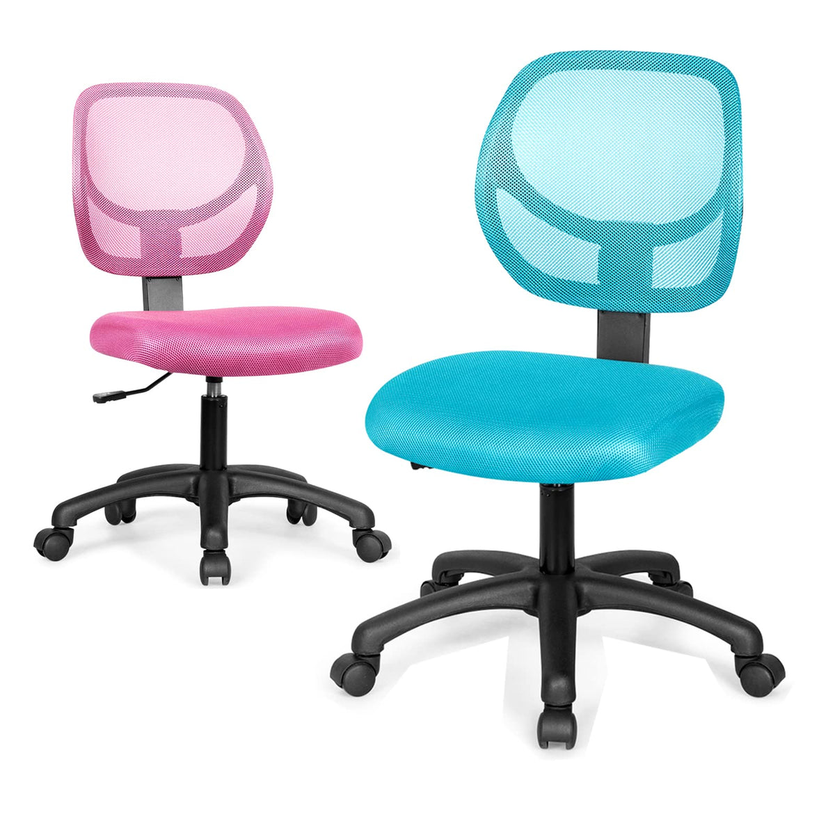 Ergonomic Low-Back Office Chair, Armless Computer Desk Chair, Swivel Mesh Computer Executive Chair