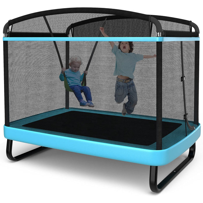 6FT Kids Recreational Trampoline, 2-in-1 Outdoor Toddler Trampoline