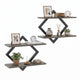Giantex 2-Pack Diamond Shaped Floating Shelves for Wall