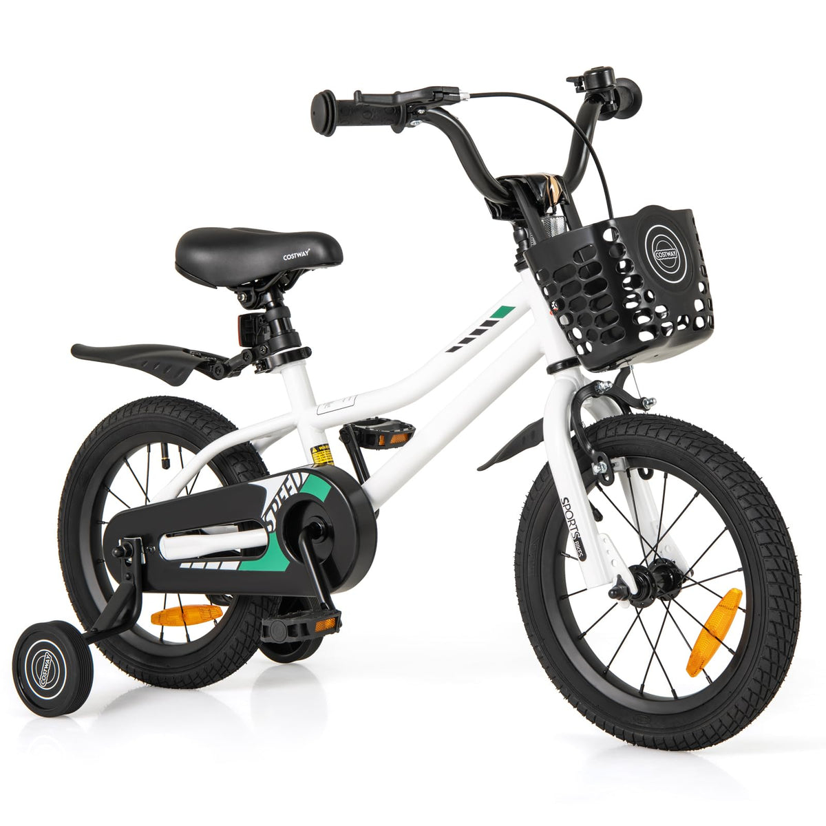 14 16 Inch Kids Bike, Toddler Bike with Training Wheels, Adjustable Seat & Handlebar