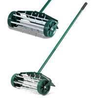 Rolling Push Spike Lawn Aerator Garden Yard Rotary Manual Lawn Aeration