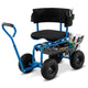 Rolling Garden Work Seat with Wheels and Swivel Seat