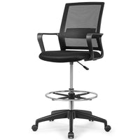 Giantex Mesh Drafting Chair, 360° Swivel Designed Home Office Chair w/Lumbar Support