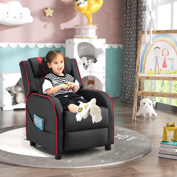 Kids Recliner Chair with Side Pockets