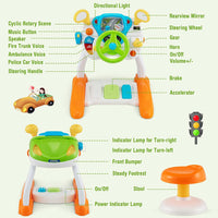 Kids Steering Wheel Simulated Driving Toy Set with Lights & Sounds