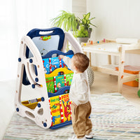 3 in 1 Kids Art Easel, Double Sided Whiteboard & Chalkboard