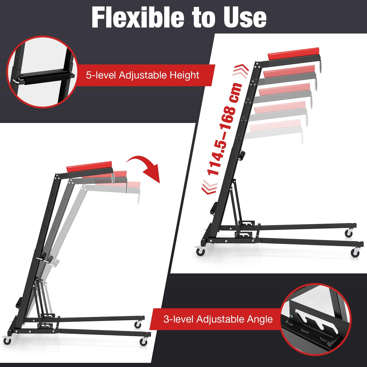 Foldable Topside Automotive Engine Creeper, 180 kg Capacity High Top Creeper Workstation