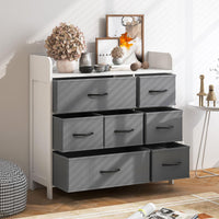 Giantex Fabric Dresser for Bedroom, Wide Chest of Drawers w/ 7 Drawers