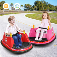 12V Electric Kids Ride On Bumper Car with Flashing Lights and Slow Start Function