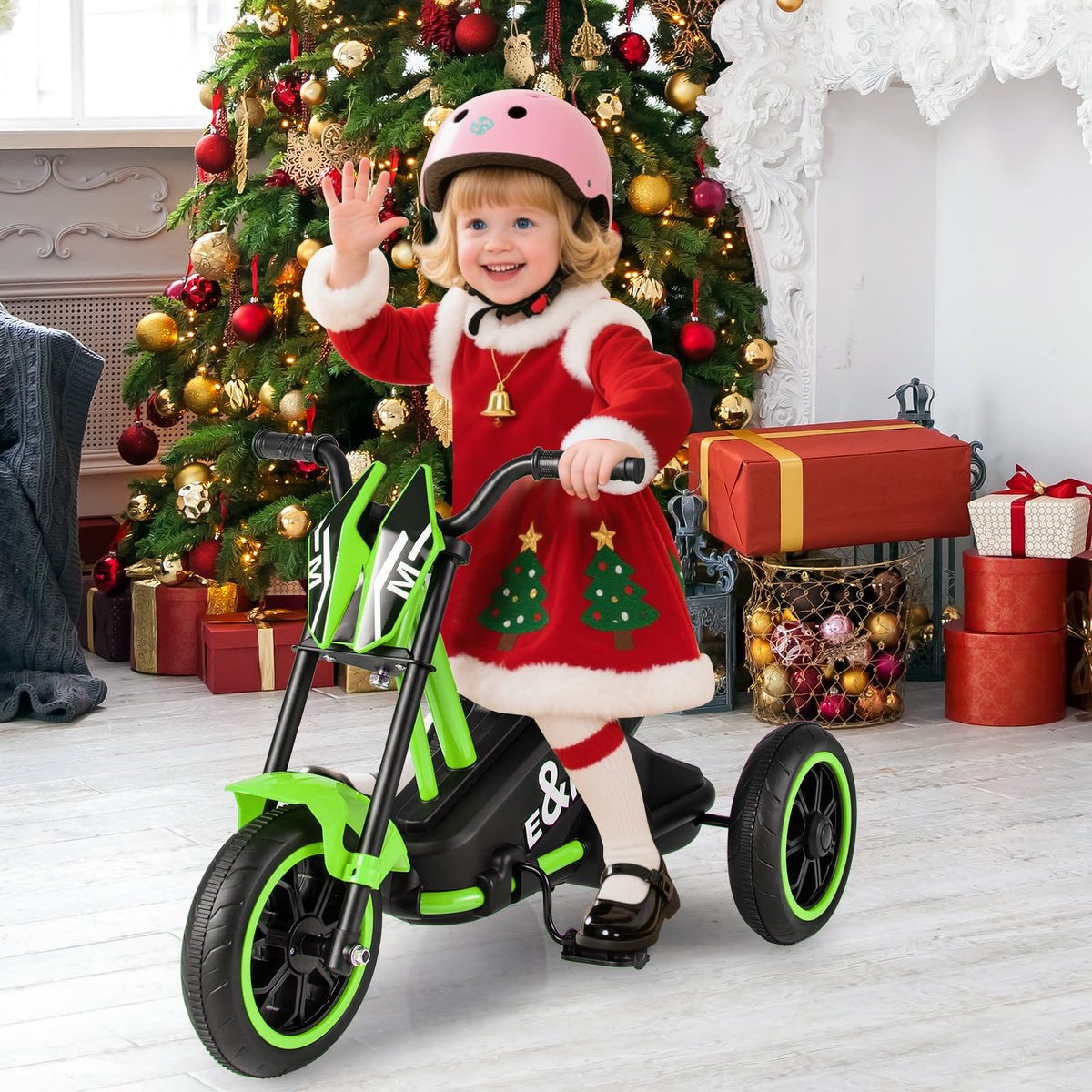 Kids Tricycle, 3-Wheel Toddler Bike with Foot Pedals, Forward/Backward