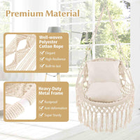 Hanging Hammock Chair with Soft Seat Cushions for Patio/Bedroom