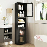 Giantex Tall Bathroom Storage Cabinet, 170 cm H Freestanding Storage Organizer