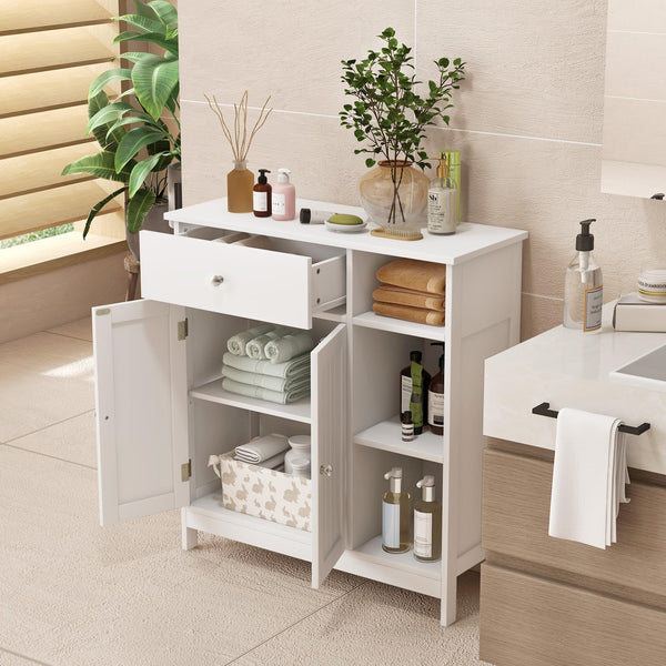 Giantex Bathroom Floor Cabinet, Freestanding Kitchen Cupboard Storage Organizer