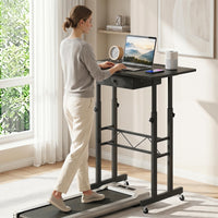 Standing Desk Height Adjustable with Fabric Drawer and Lockable Wheels