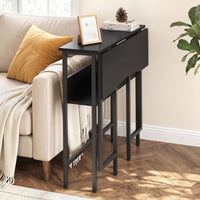 Giantex 80cm Small Folding Computer Desk w/Storage Shelf, Drop Leaf