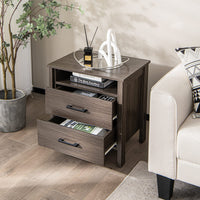 Giantex Modern Wood Grain Nightstand