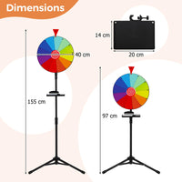 40cm Prize Wheel Height Adjustable with Folding Floor Stand