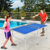 Portable Folding Table Tennis Table with 2 Paddles and Balls for Outdoor/Indoor Use