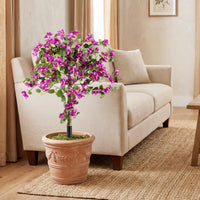 Giantex 2 Pack Bougainvillea Artificial Trees with PE Trunks & Ground Spike
