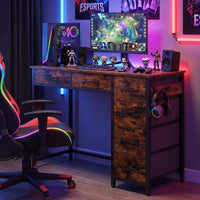 Giantex Computer Desk with Reversible Drawers