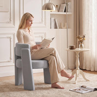 Giantex Modern Velvet Barrel Accent Chair, Comfy Upholstered Armchair