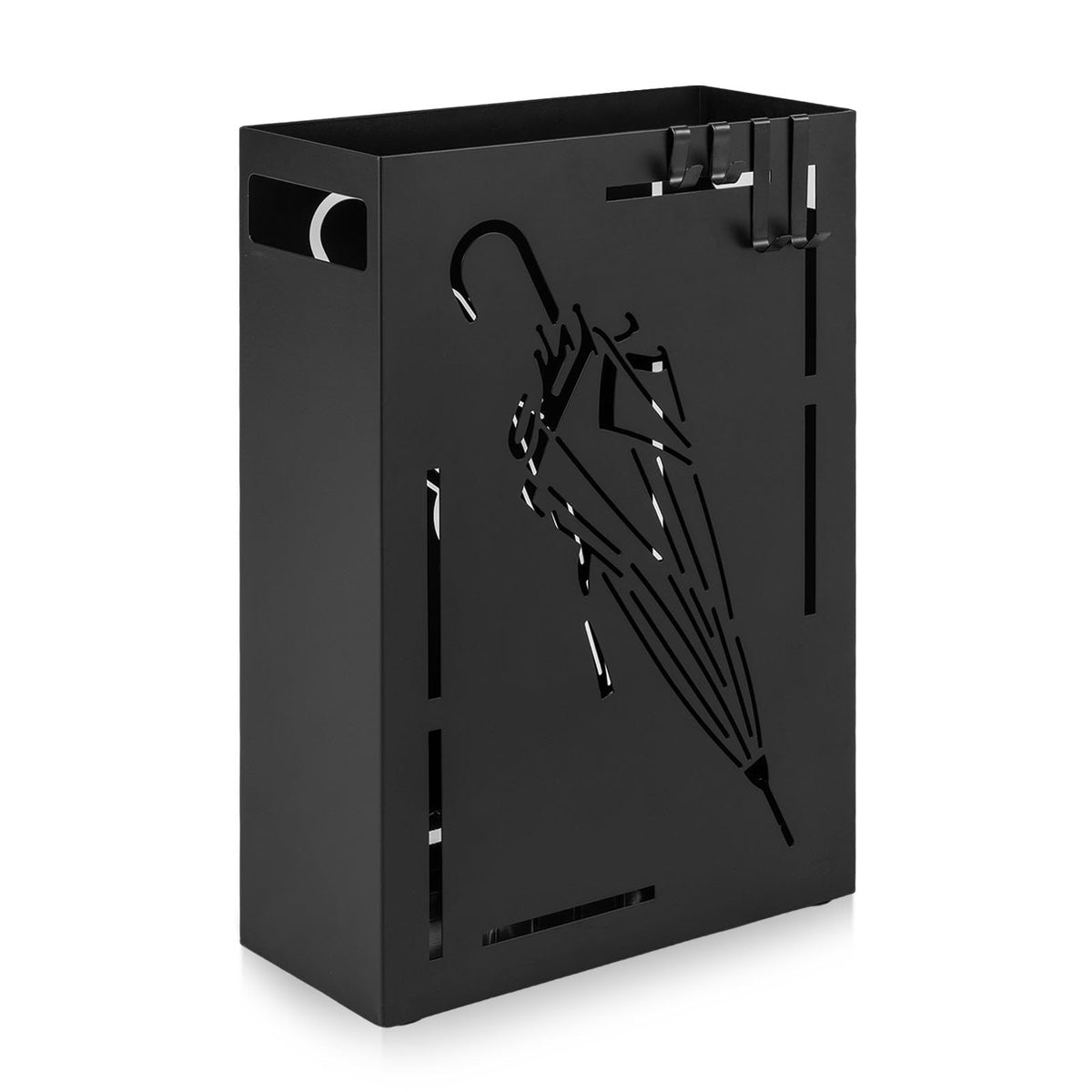 Giantex Metal Umbrella Stand, Rectangular Umbrella Holder Rack with Removable Drip Tray