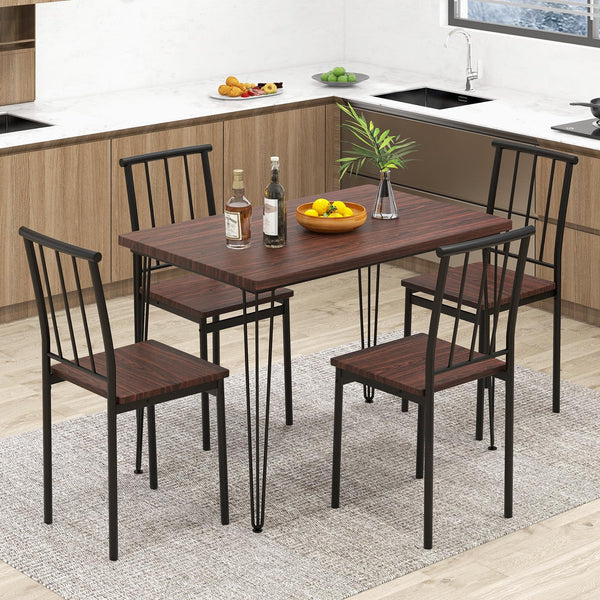 Giantex 5-Piece Dining Table Set for Small Space for Home Restaurant