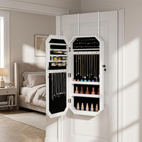Lockable Full-Length Mirror Jewelry Cabinet