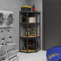 Giantex 4-Tier Corner Shelving Unit, Adjustable Garage Storage Utility Rack