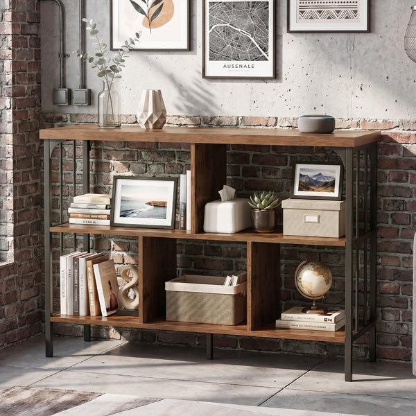 3-Tier Bookshelf with Anti Tipping Kits and Metal Frame for Home Office