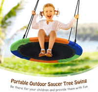 100 cm Flying Saucer Tree Swing for Kids, Play Swing