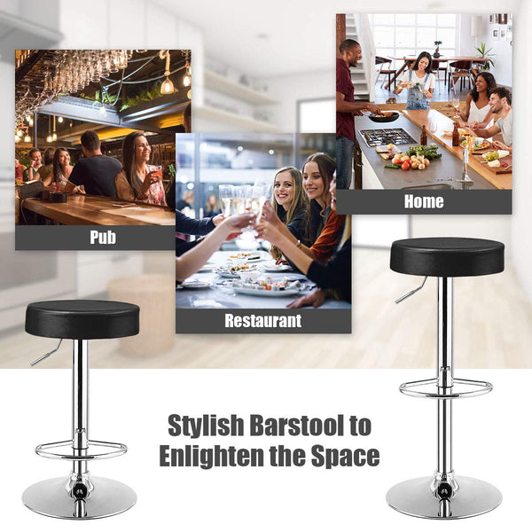 Bar stool, Pub Swivel Barstool Height Adjustable Pub Chairs, Counter Height Bar Stool W/ PU leather