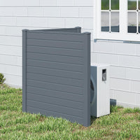 2 Panels 123cm x 123cm PP Privacy Fence Screen with Galvanized Ground Stakes