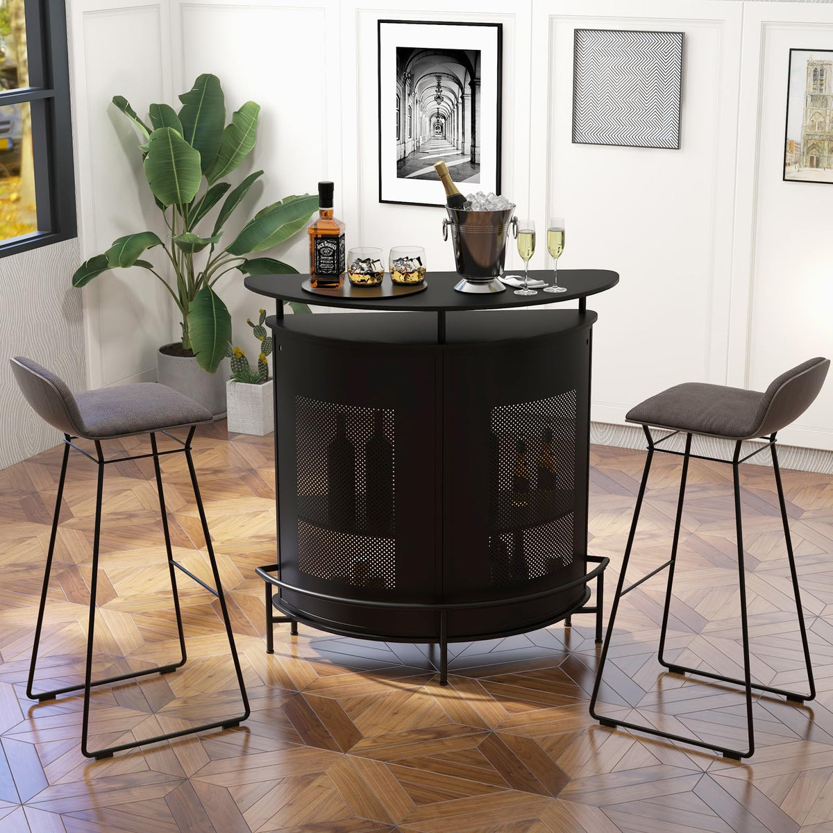 Giantex Industrial Home Bar Unit, 4-Tier Bar Table