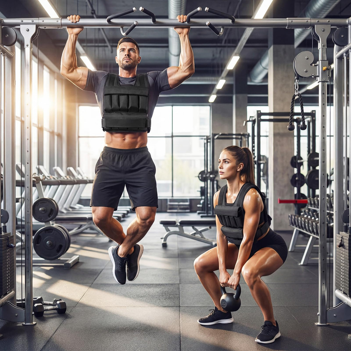 Heavy-Duty Weighted Workout Vest for Strength Training and Running