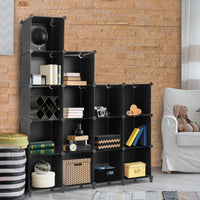 Modular Cube Cabinet, 16 Cubes Plastic Storage Organiser Units