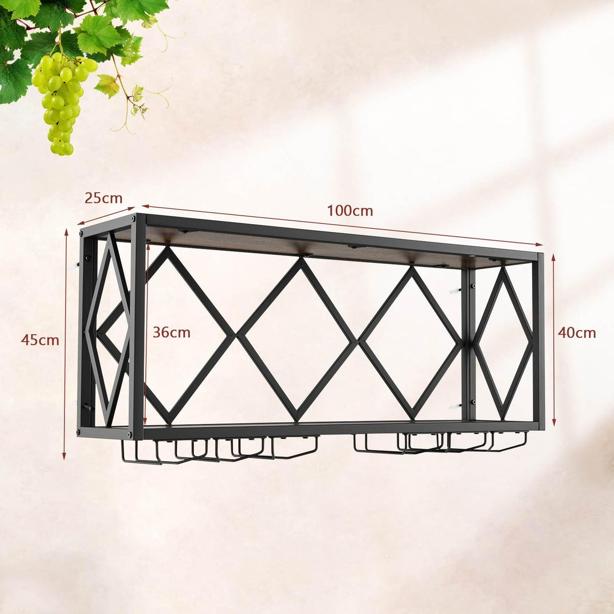 Giantex Wall Mounted Wine Rack, Wine Display Shelf