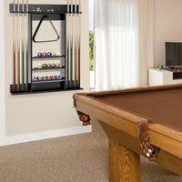 Billiards Pool Cue Rack Only, Wall Mounted Billiard Stick Holder