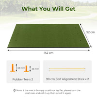 Golf Hitting Mat, Standard Real Feel Golf Practice Mat with Synthetic Turf