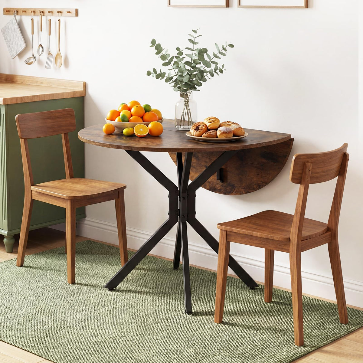 80cm Folding Dining Table with Drop Leaves