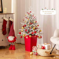 122 CM Pre-lit Artificial Entrance Christmas Tree Potted with 313 Branch Tips