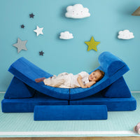 Kids Modular Convertible Foam Sofa with Machine-washable Fabric